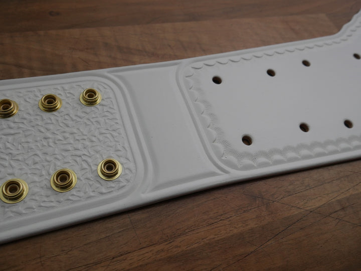 READY TO SHIP: Classic IC Adult-Sized Replica Belt White Real Leather Send Out Strap