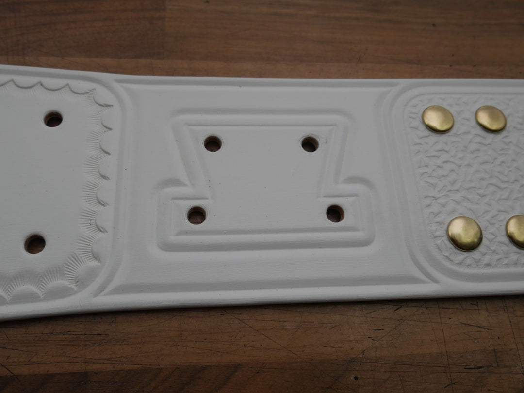READY TO SHIP: Classic IC Adult-Sized Replica Belt White Real Leather Send Out Strap