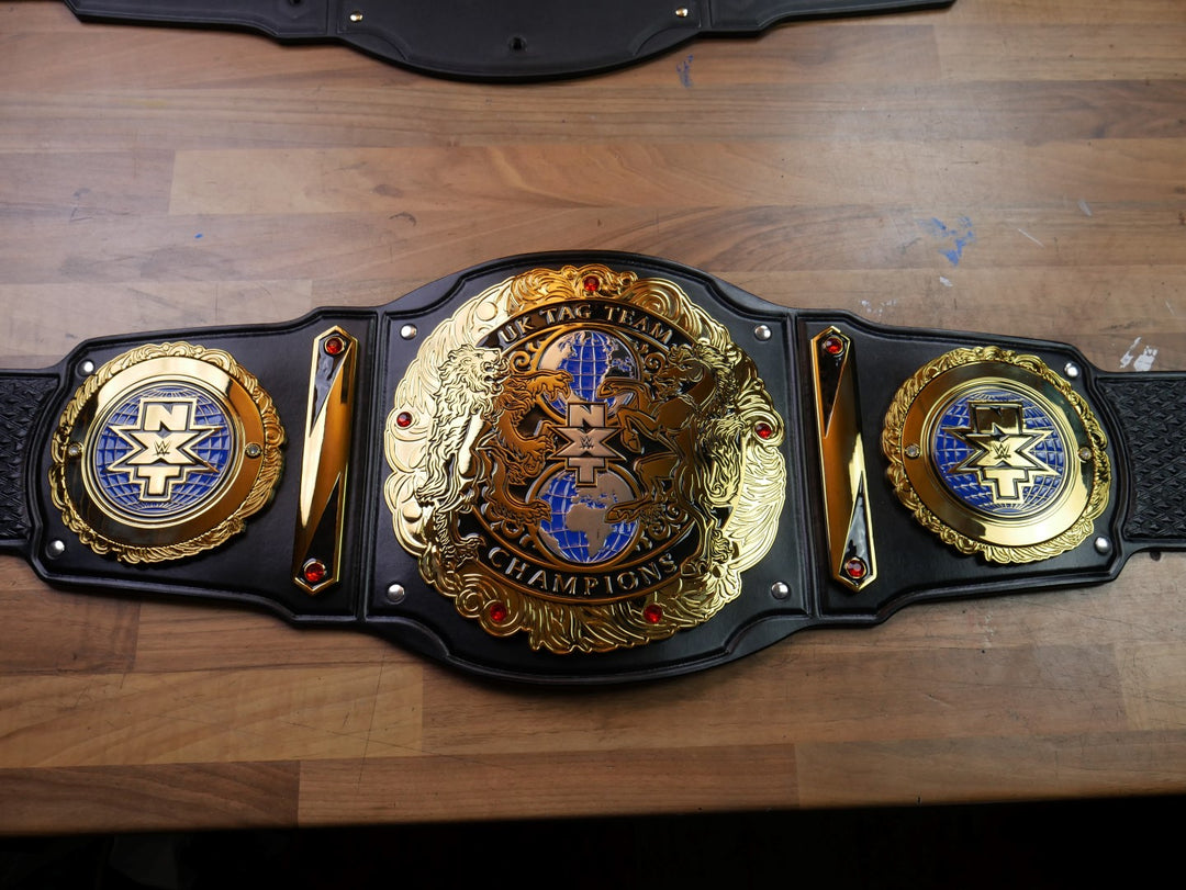 READY TO SHIP: Releathered &amp; Restoned NXT UK Tag Team Championship Replica Title Belt
