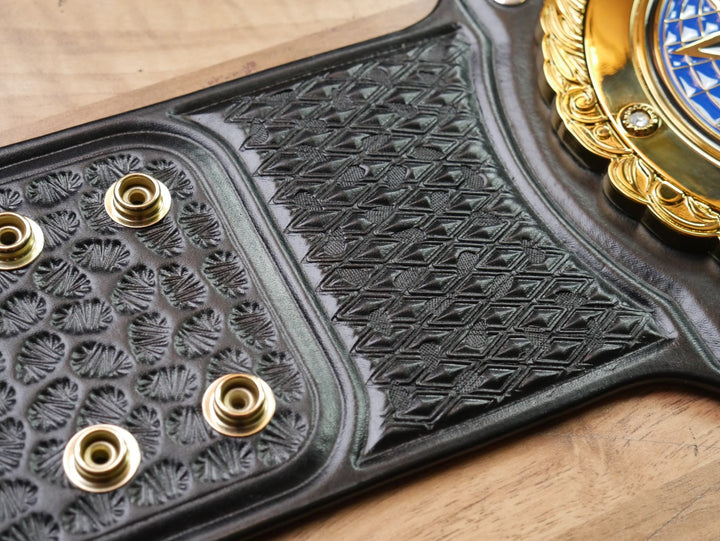 READY TO SHIP: Releathered &amp; Restoned NXT UK Tag Team Championship Replica Title Belt