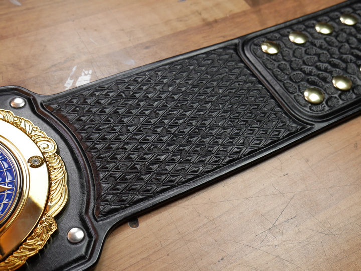 READY TO SHIP: Releathered &amp; Restoned NXT UK Tag Team Championship Replica Title Belt