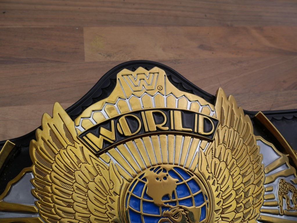 READY TO SHIP: Releathered Dual Plated Winged Eagle Championship Replica Title Belt