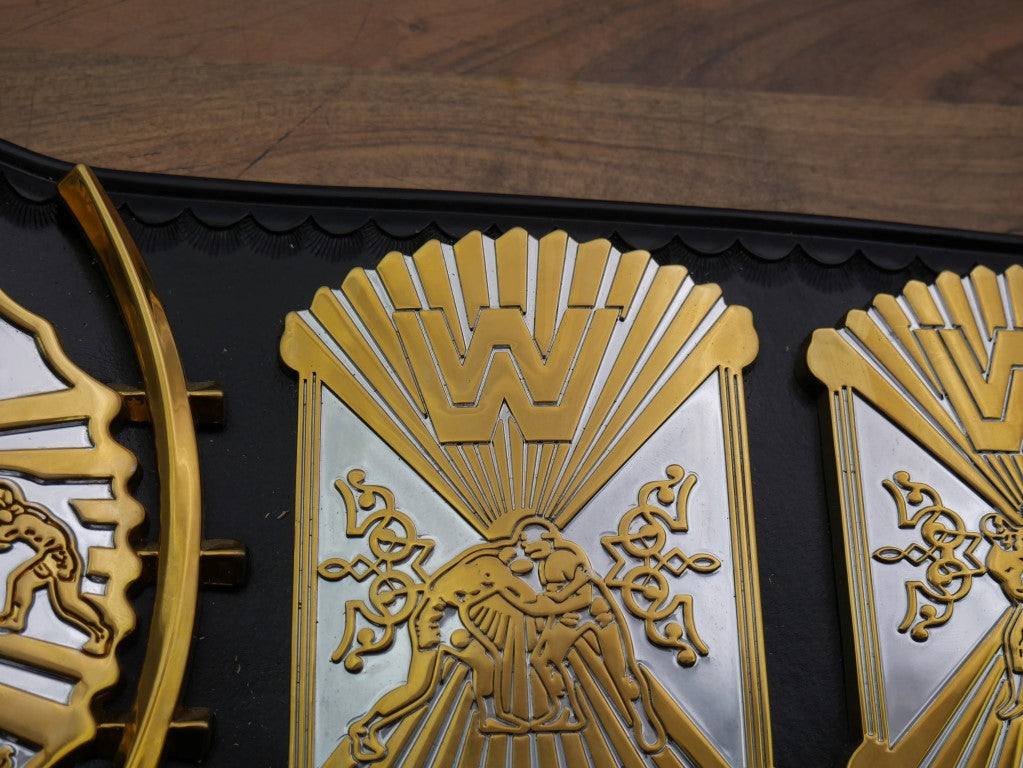 READY TO SHIP: Releathered Dual Plated Winged Eagle Championship Replica Title Belt