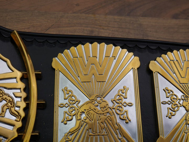 READY TO SHIP: Releathered Dual Plated Winged Eagle Championship Replica Title Belt