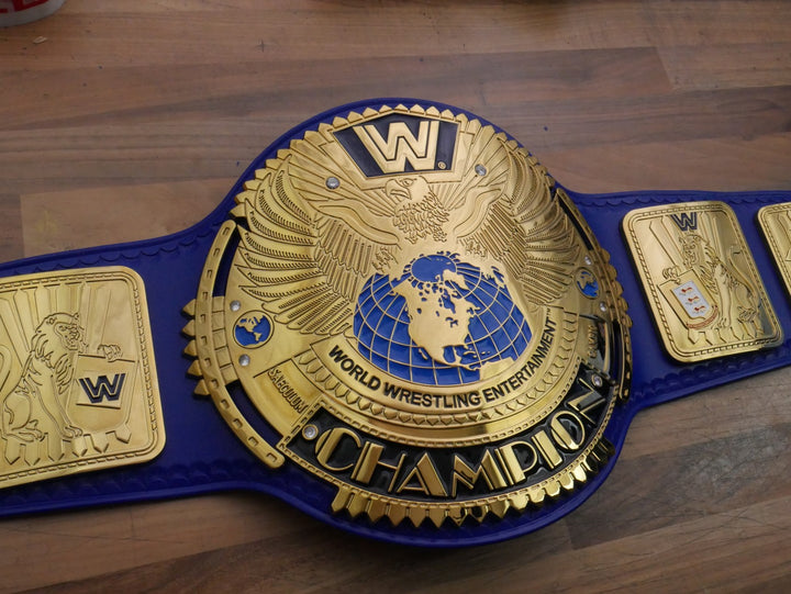 READY TO SHIP: Releathered & Restoned Blue Big Eagle Adult-Sized Replica Belt