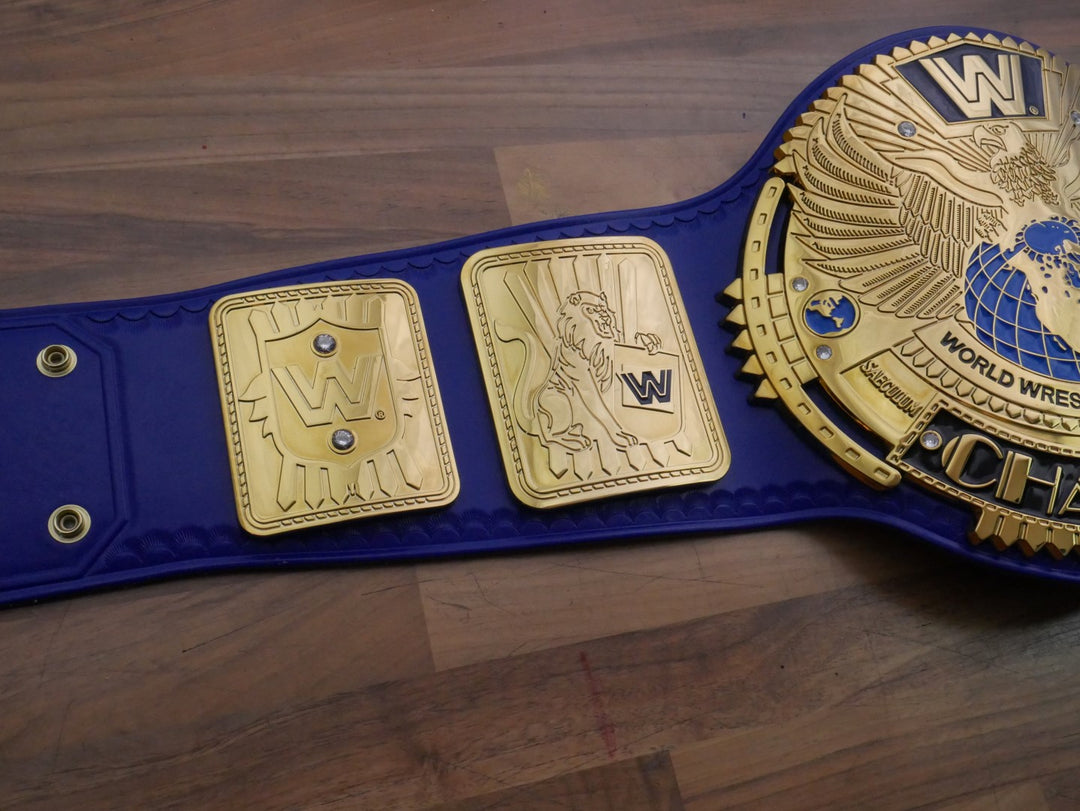 READY TO SHIP: Releathered & Restoned Blue Big Eagle Adult-Sized Replica Belt