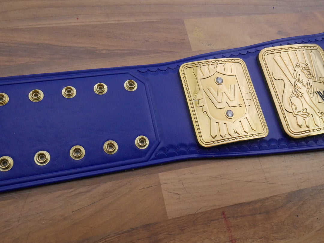 READY TO SHIP: Releathered & Restoned Blue Big Eagle Adult-Sized Replica Belt