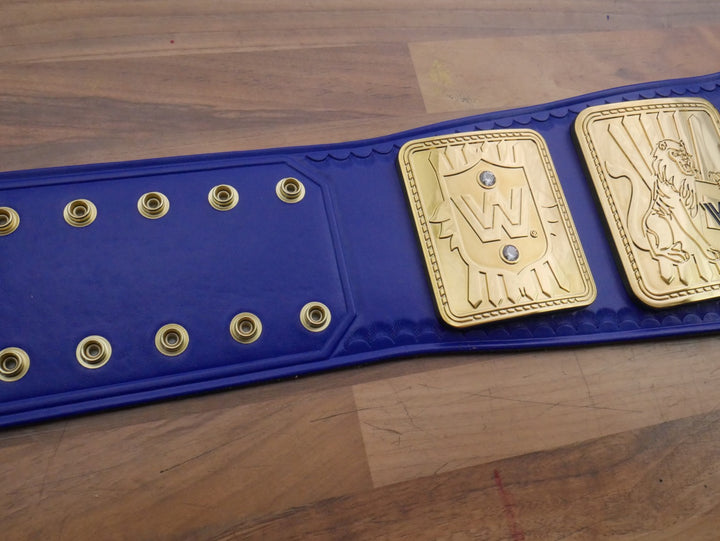 READY TO SHIP: Releathered & Restoned Blue Big Eagle Adult-Sized Replica Belt