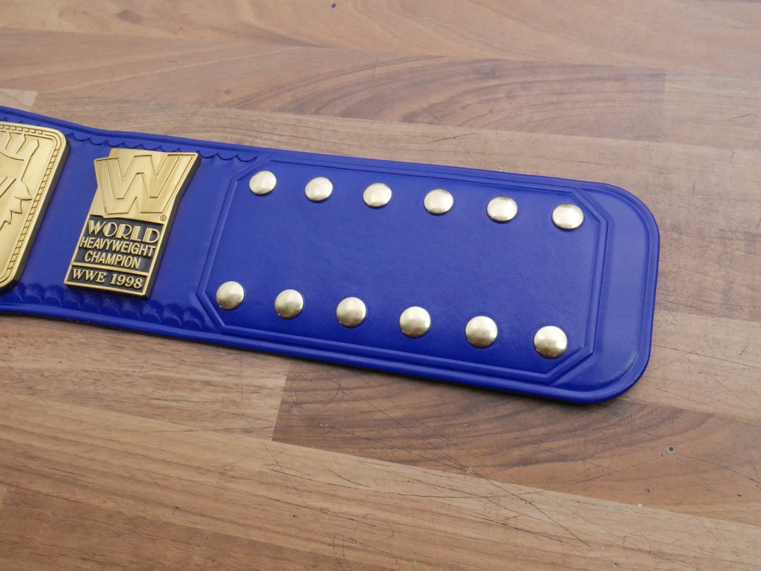 READY TO SHIP: Releathered & Restoned Blue Big Eagle Adult-Sized Replica Belt