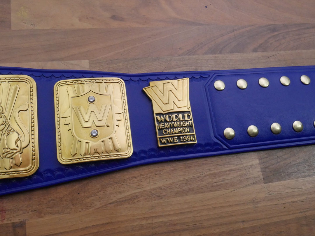 READY TO SHIP: Releathered & Restoned Blue Big Eagle Adult-Sized Replica Belt