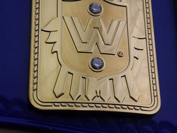 READY TO SHIP: Releathered & Restoned Blue Big Eagle Adult-Sized Replica Belt