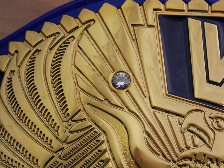 READY TO SHIP: Releathered & Restoned Blue Big Eagle Adult-Sized Replica Belt