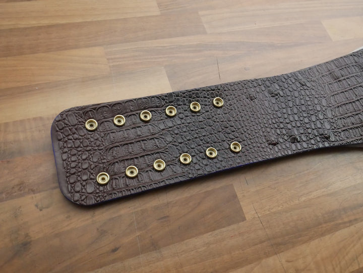 READY TO SHIP: Releathered & Restoned Blue Big Eagle Adult-Sized Replica Belt