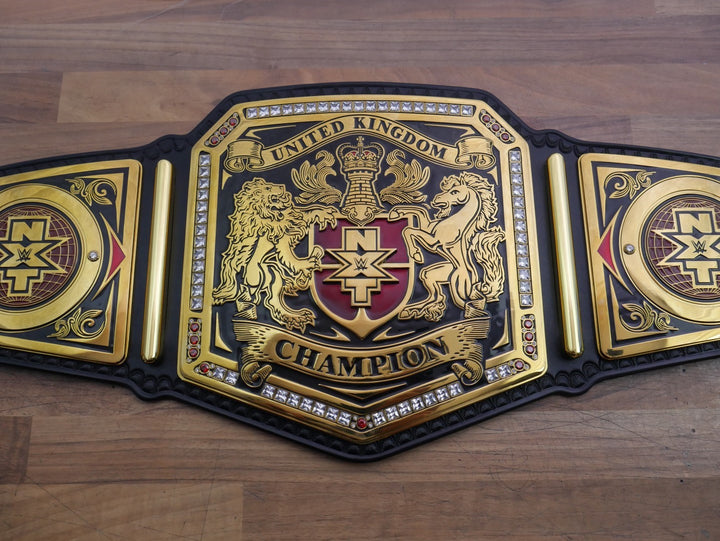 READY TO SHIP: Releathered & Restoned W/ Upgraded Fandu Side Bars NXT UK Championship Adult-Sized Replica Belt