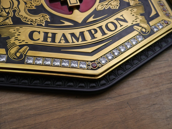 READY TO SHIP: Releathered & Restoned W/ Upgraded Fandu Side Bars NXT UK Championship Adult-Sized Replica Belt
