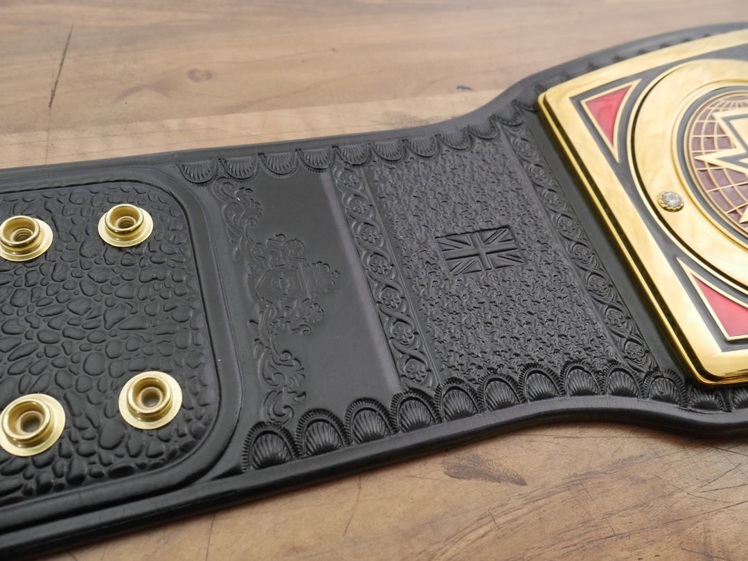 READY TO SHIP: Releathered & Restoned W/ Upgraded Fandu Side Bars NXT UK Championship Adult-Sized Replica Belt