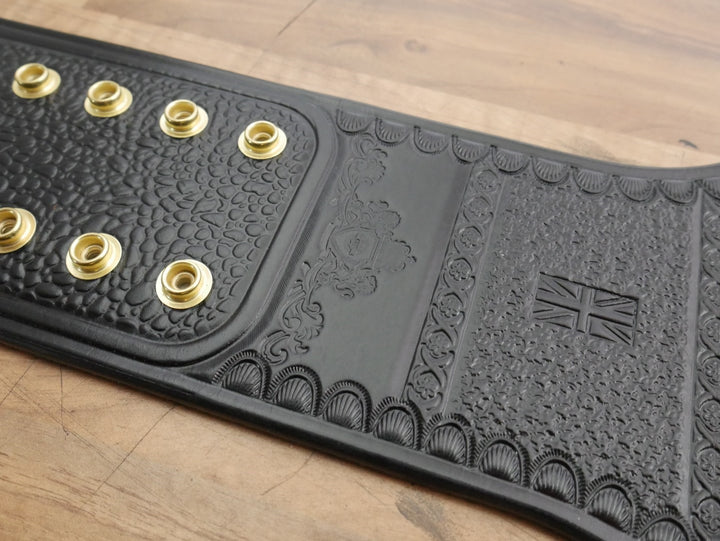 READY TO SHIP: Releathered & Restoned W/ Upgraded Fandu Side Bars NXT UK Championship Adult-Sized Replica Belt