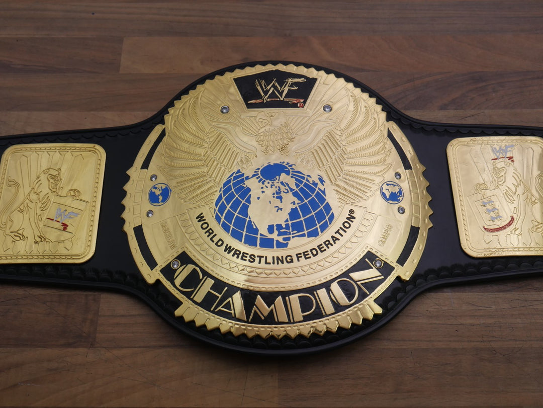 READY TO SHIP: Releathered & Restoned Original 2001 'F-Logo' Figs Inc. Big Eagle Replica Title Belt