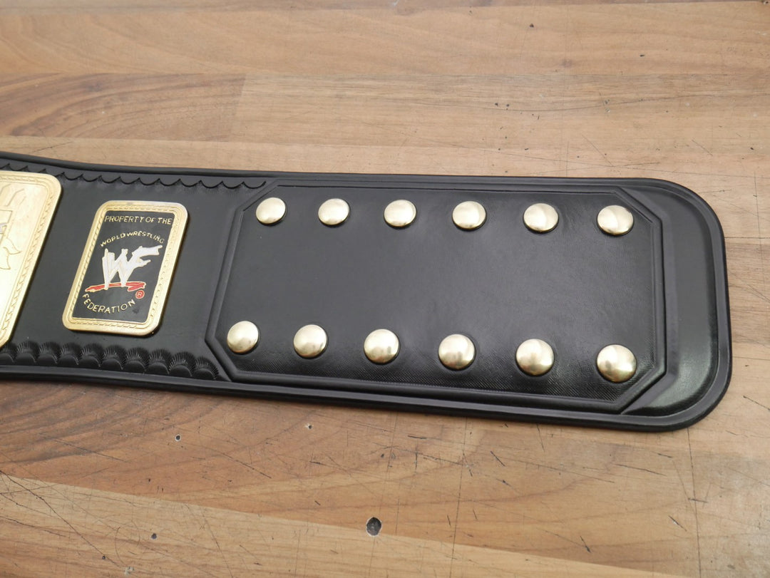 READY TO SHIP: Releathered & Restoned Original 2001 'F-Logo' Figs Inc. Big Eagle Replica Title Belt