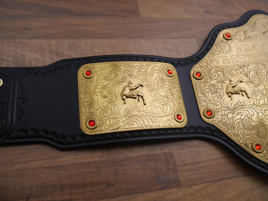 READY TO SHIP: Releathered & Restoned 2mm World Heavyweight Big Gold Championship Replica Title Belt