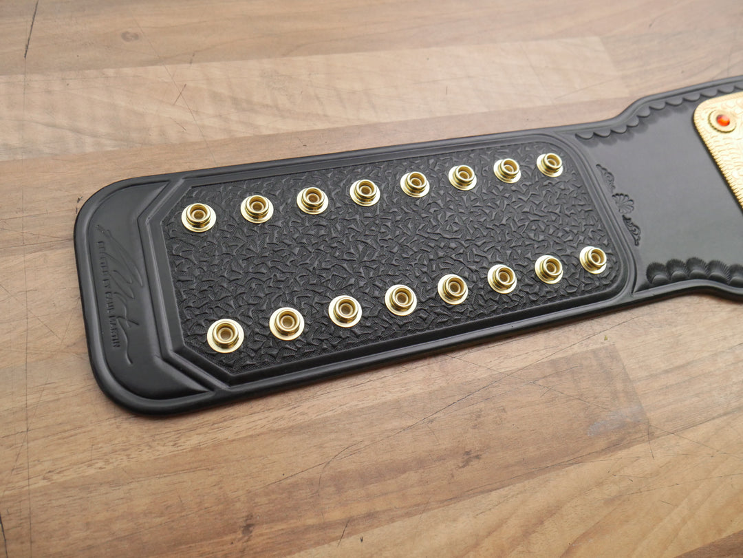 READY TO SHIP: Releathered & Restoned 2mm World Heavyweight Big Gold Championship Replica Title Belt