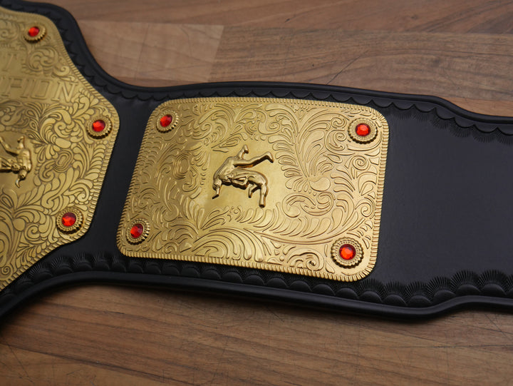 READY TO SHIP: Releathered & Restoned 2mm World Heavyweight Big Gold Championship Replica Title Belt