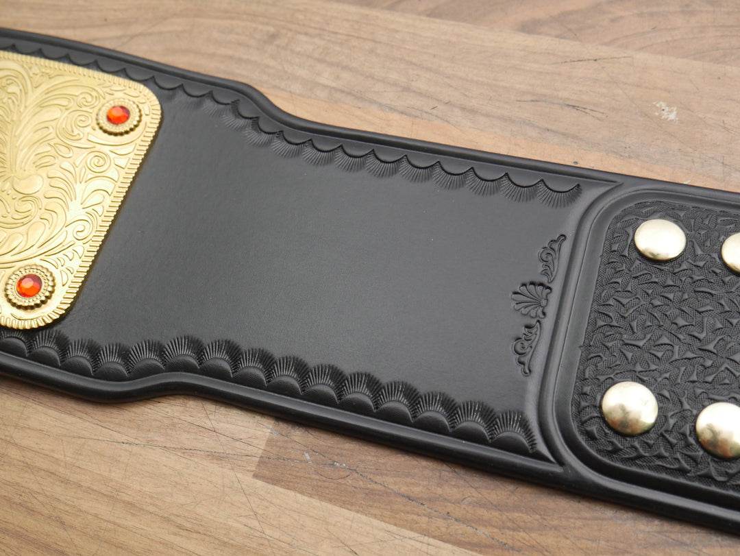 READY TO SHIP: Releathered & Restoned 2mm World Heavyweight Big Gold Championship Replica Title Belt