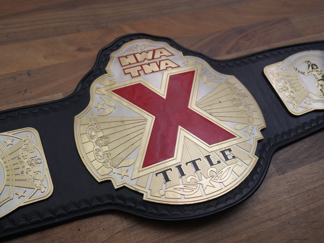 READY TO SHIP: Releathered Premier NWA TNA X Division Championship Replica Title Belt