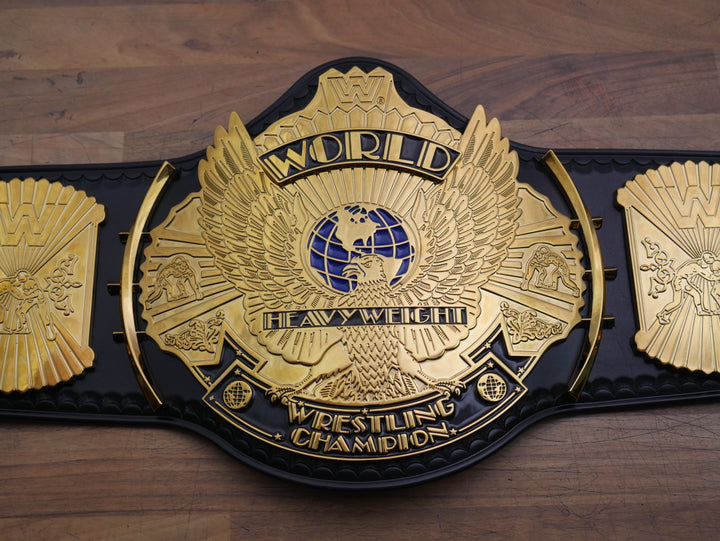 READY TO SHIP: Releathered All Gold Winged Eagle Championship Replica Title Belt