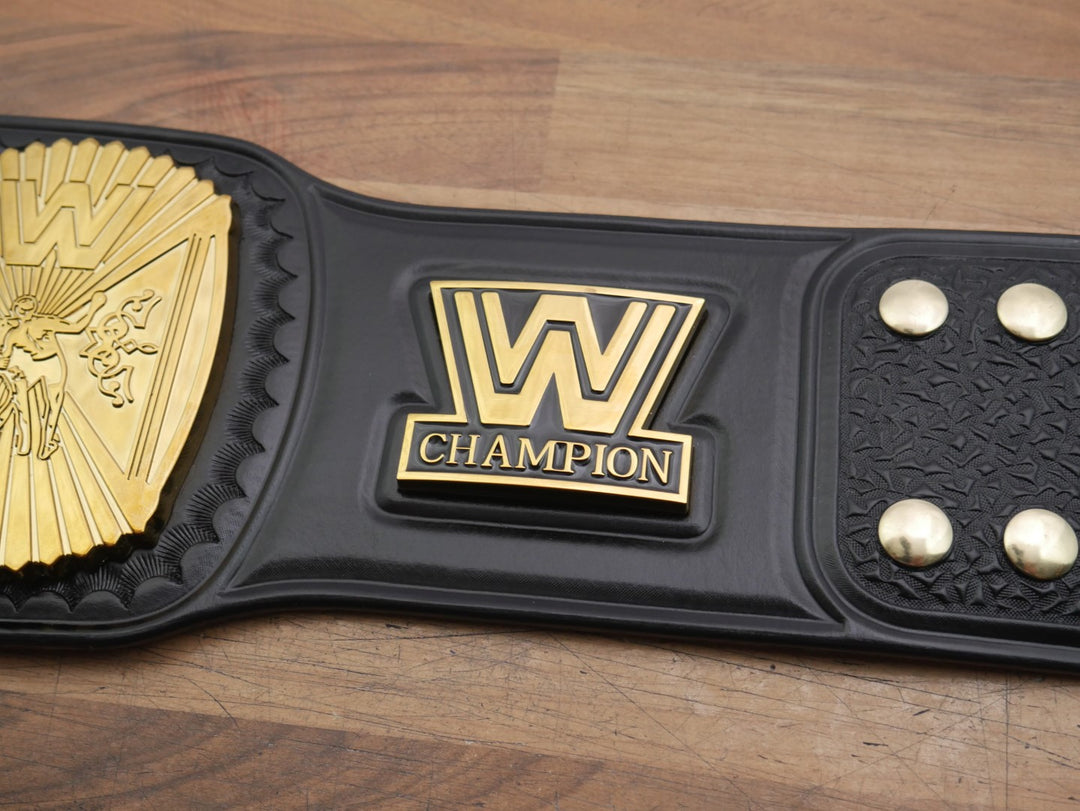 READY TO SHIP: Releathered All Gold Winged Eagle Championship Replica Title Belt
