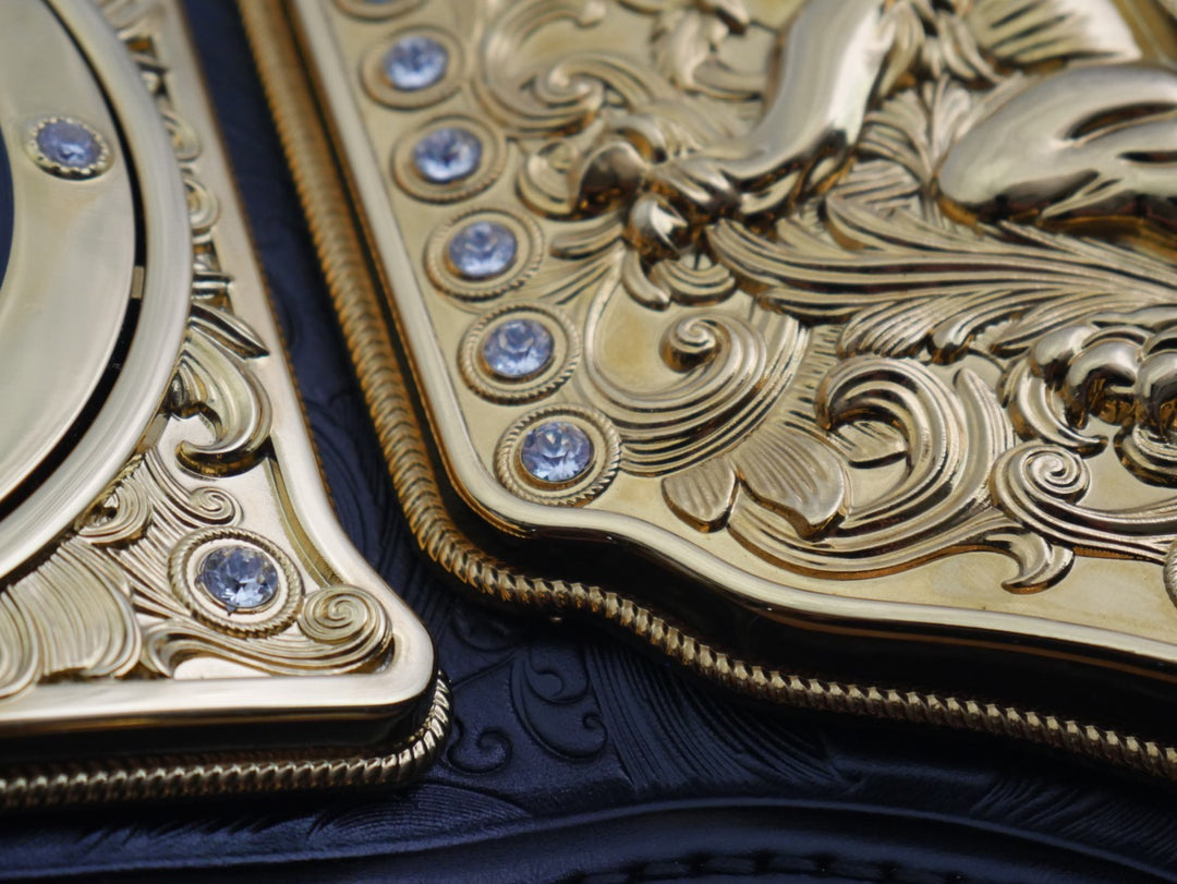 READY TO SHIP: Releathered &amp; Restoned World Heavyweight Championship Replica Title Belt