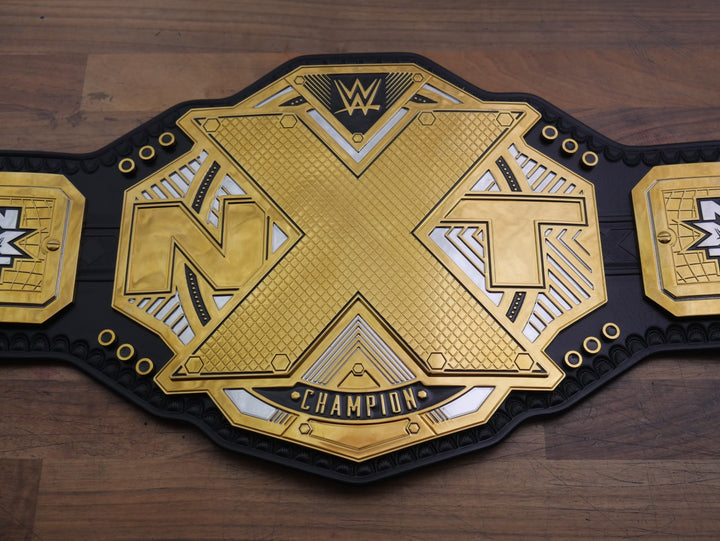 READY TO SHIP: Releathered NXT Black &amp; Gold Championship Replica Title Belt