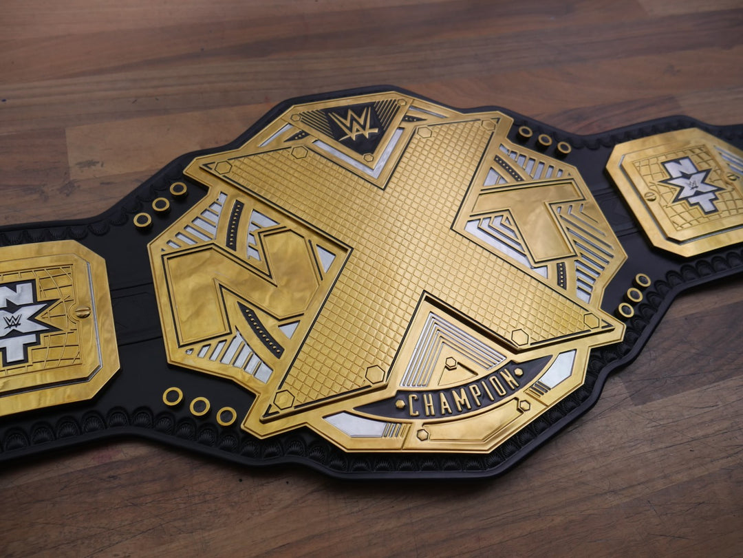 READY TO SHIP: Releathered NXT Black &amp; Gold Championship Replica Title Belt
