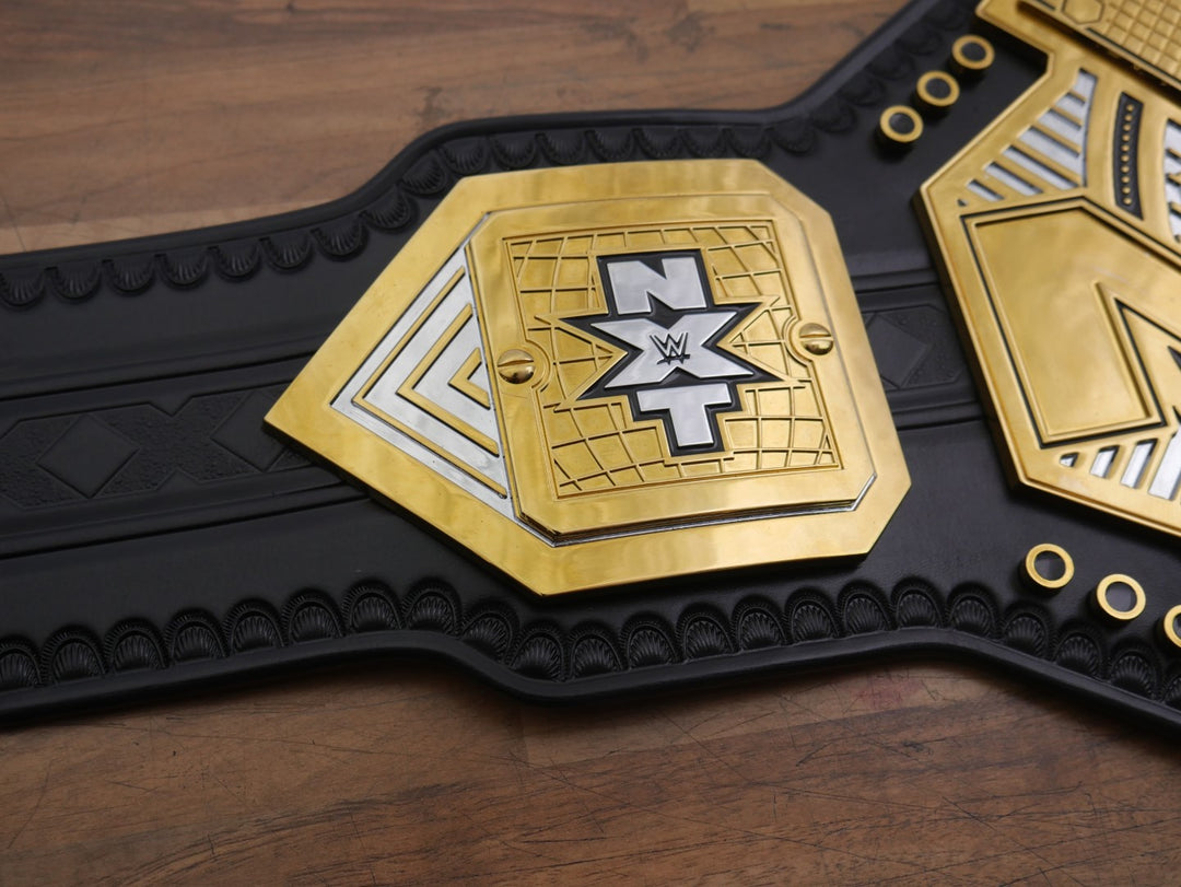 READY TO SHIP: Releathered NXT Black &amp; Gold Championship Replica Title Belt