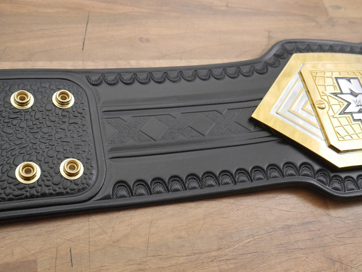 READY TO SHIP: Releathered NXT Black &amp; Gold Championship Replica Title Belt