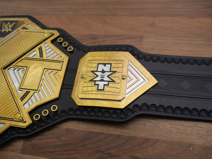 READY TO SHIP: Releathered NXT Black &amp; Gold Championship Replica Title Belt