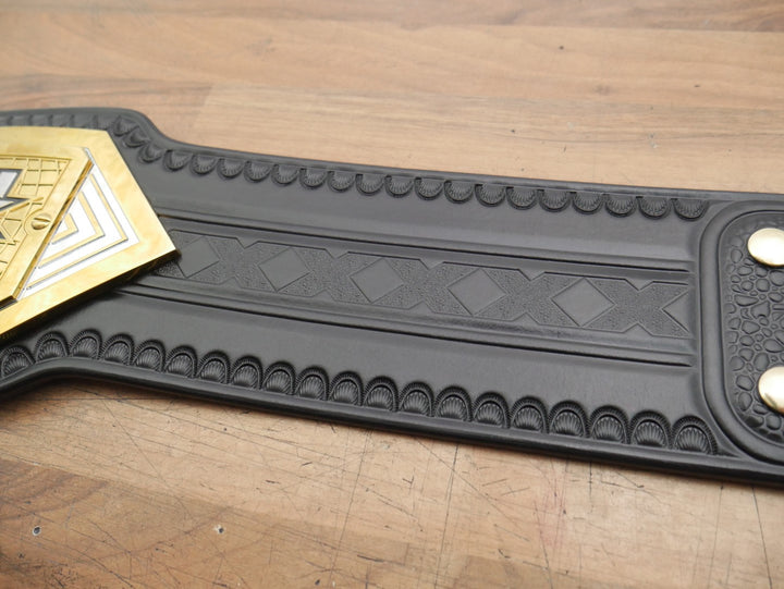 READY TO SHIP: Releathered NXT Black &amp; Gold Championship Replica Title Belt