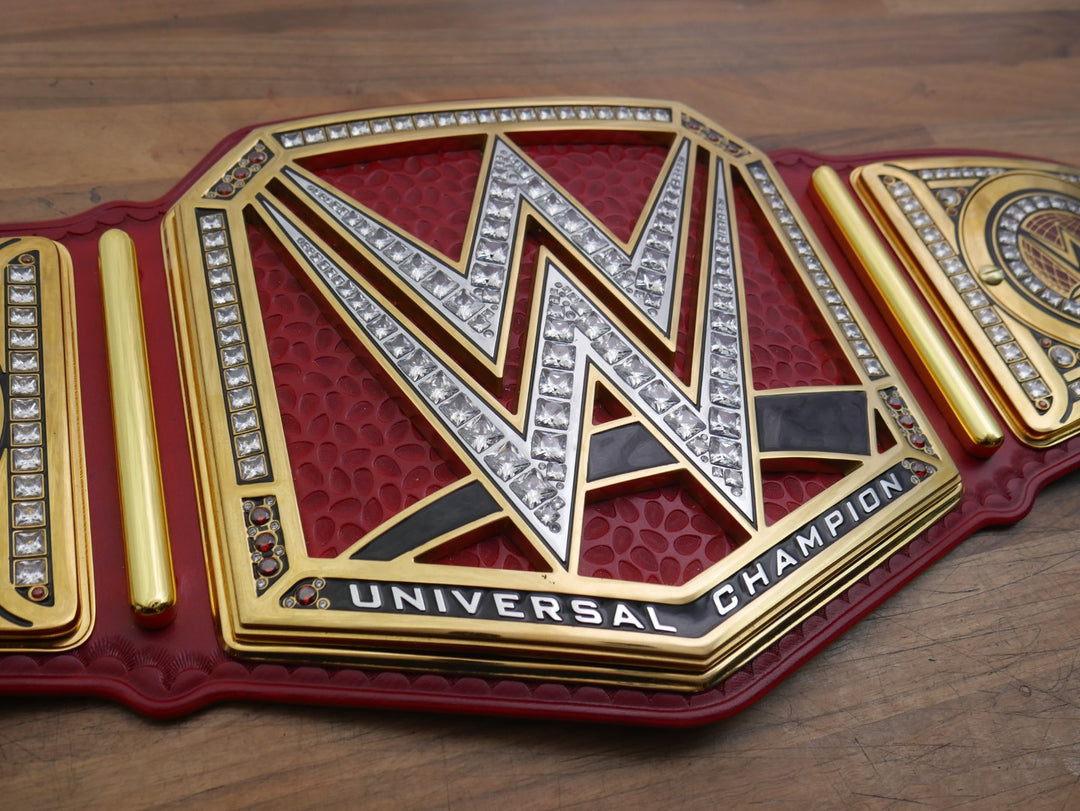 READY TO SHIP: TV Upgraded Red Universal Championship Replica Title Belt