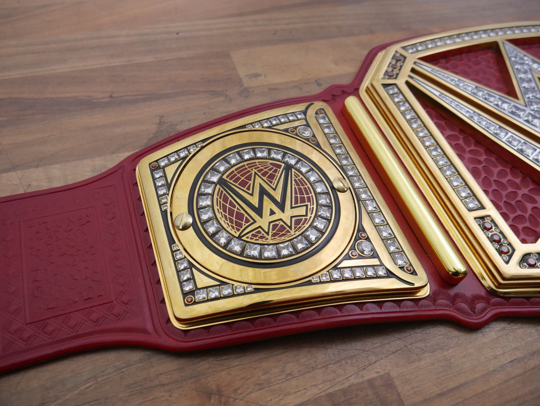 READY TO SHIP: TV Upgraded Red Universal Championship Replica Title Belt