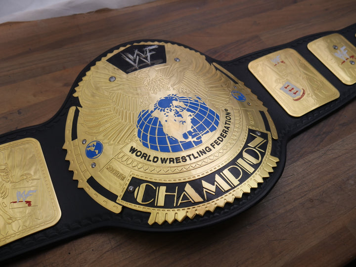 READY TO SHIP: Releathered &amp; Restoned Figs Inc. Big Eagle Championship Replica Title Belt