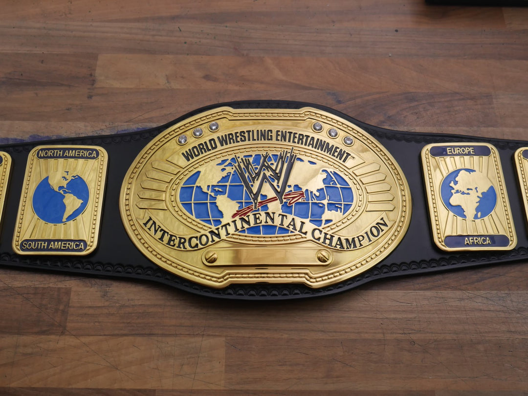 READY TO SHIP: Releathered &amp; Restoned Attitude Era Intercontinental Championship Replica Title Belt