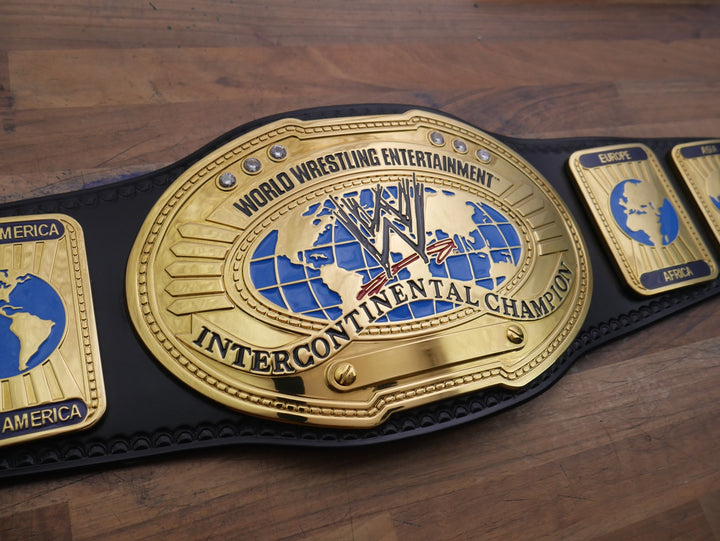 READY TO SHIP: Releathered &amp; Restoned Attitude Era Intercontinental Championship Replica Title Belt