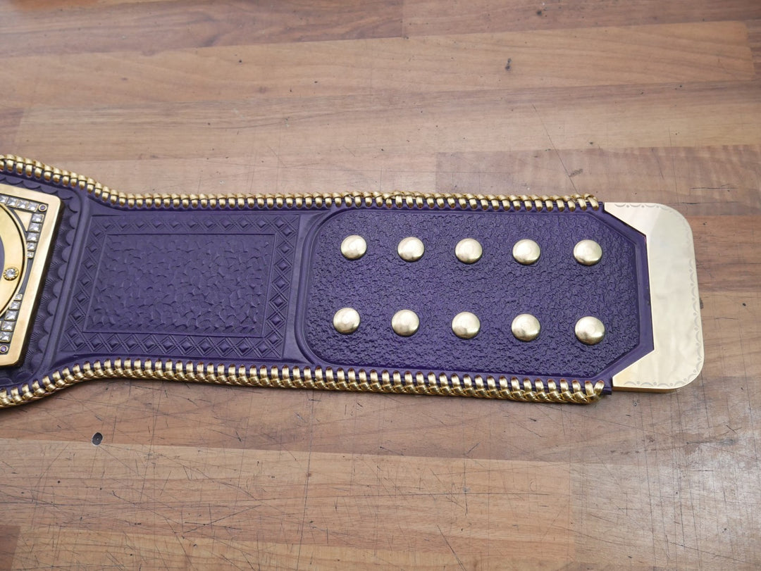 READY TO SHIP: Releathered &amp; Restoned Fully Upgraded Custom Undertaker "Big Logo" Championship Replica Title Belt