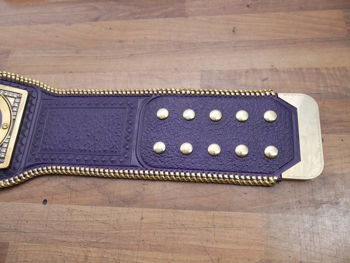READY TO SHIP: Releathered &amp; Restoned Fully Upgraded Custom Undertaker "Big Logo" Championship Replica Title Belt