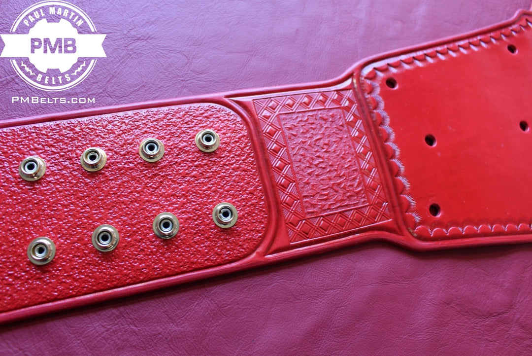 Universal Red Adult Sized Replica Belt Real Leather Send Out Strap