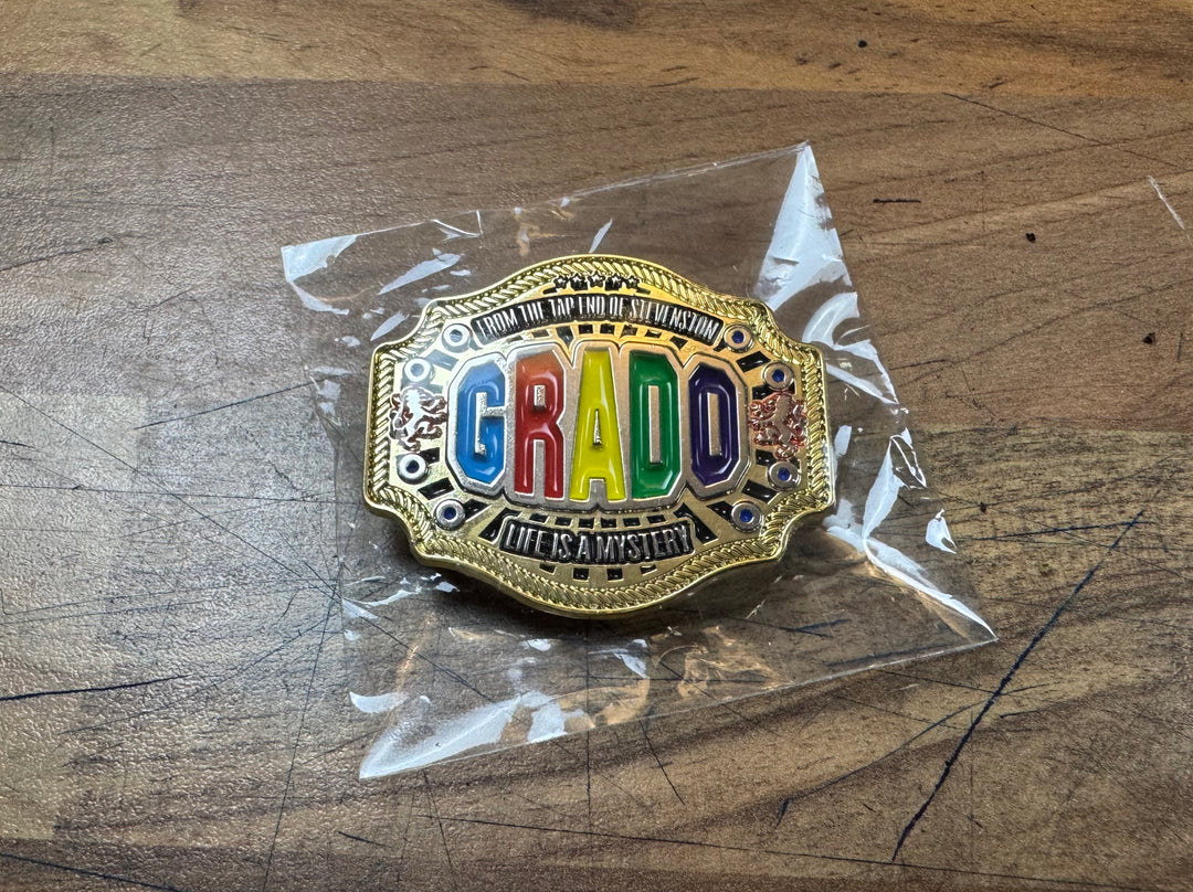 GRADO Custom Wrestling Belt Collectible Pin Badge