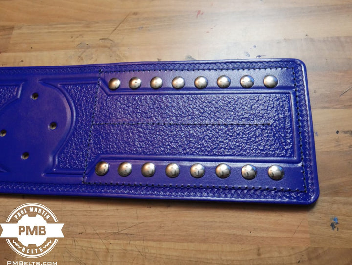 Penny Silver Blue Tag Team Championship Adult Sized Replica Belt Real Leather Send Out Strap