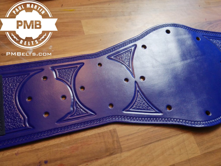 Penny Silver Blue Tag Team Championship Adult Sized Replica Belt Real Leather Send Out Strap