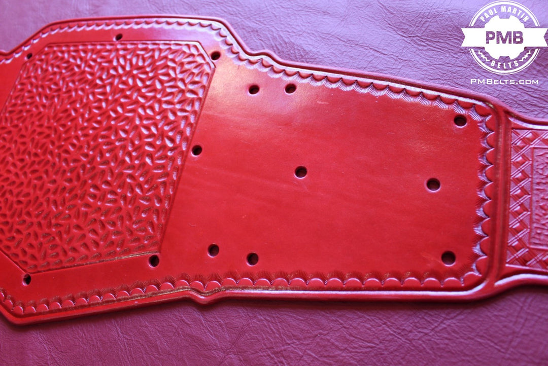 Universal Red Adult Sized Replica Belt Real Leather Send Out Strap