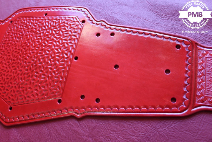 Universal Red Adult Sized Replica Belt Real Leather Send Out Strap